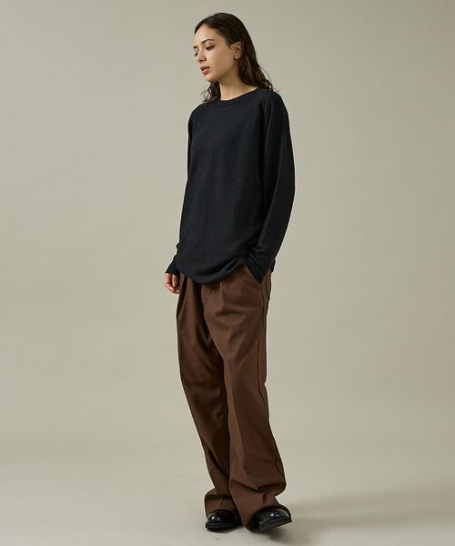 ABAHOUSE / アバハウス Tシャツ | 【JEMORGAN/ジェーイーモーガン】CVCワッフル ラグラン裾ラウンドL S | 詳細10