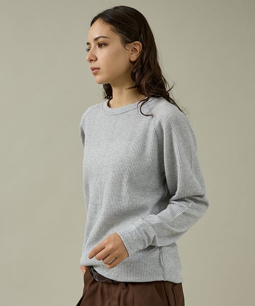 ABAHOUSE / アバハウス Tシャツ | 【JEMORGAN/ジェーイーモーガン】CVCワッフル ラグラン裾ラウンドL S | 詳細12