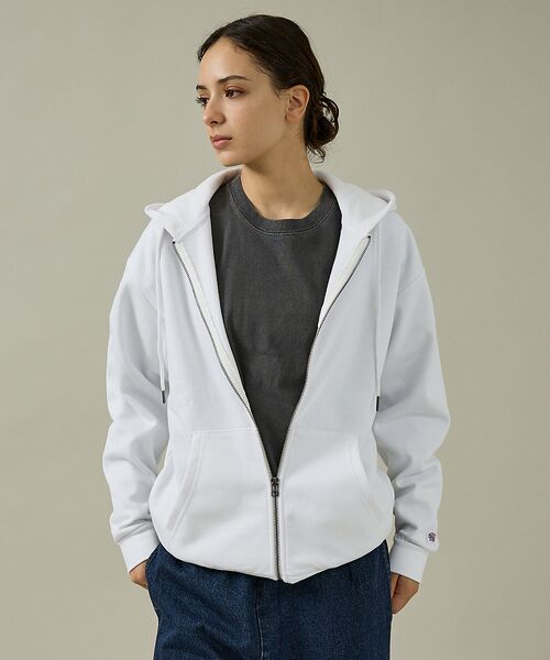 ABAHOUSE / アバハウス パーカー | 【JEMORGAN /ジェーイーモーガン】サーマルカノコフリースパーカ/(ホワイト)