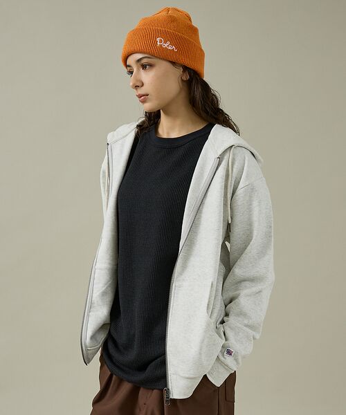 ABAHOUSE / アバハウス パーカー | 【JEMORGAN /ジェーイーモーガン】サーマルカノコフリースパーカ/(ホワイト系その他1)