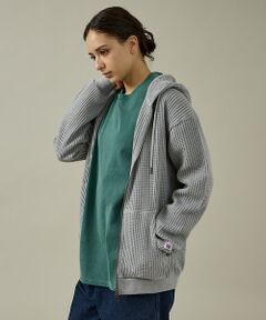 ABAHOUSE / アバハウス パーカー | 【JEMORGAN /ジェーイーモーガン】ビッグワッフルWジップパーカー/フーデ