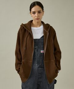 ABAHOUSE / アバハウス パーカー | 【JEMORGAN /ジェーイーモーガン】ビッグワッフルWジップパーカー/フーデ