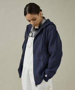 ABAHOUSE / アバハウス パーカー | 【JEMORGAN /ジェーイーモーガン】ビッグワッフルWジップパーカー/フーデ