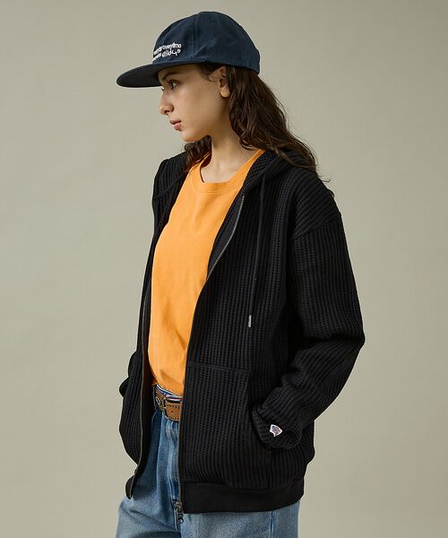 ABAHOUSE / アバハウス パーカー | 【JEMORGAN /ジェーイーモーガン】ビッグワッフルWジップパーカー/フーデ | 詳細1