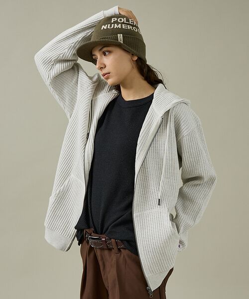 ABAHOUSE/アバハウス 【JEMORGAN /ジェーイーモーガン】ビッグワッフルWジップパーカー/フーデ ホワイト系その他1 M ABAHOUSE/アバハウス 【JEMORGAN /ジェーイーモーガン】ビッグワッフルWジップパーカー/フーデ ホワイト系その他1 M