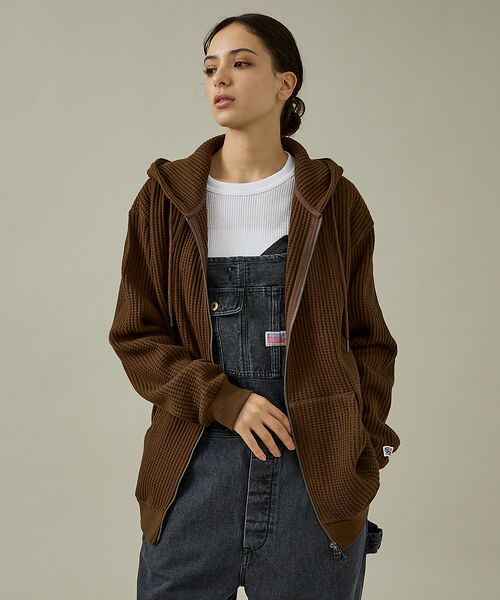 ABAHOUSE / アバハウス パーカー | 【JEMORGAN /ジェーイーモーガン】ビッグワッフルWジップパーカー/フーデ | 詳細16