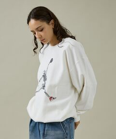 ABAHOUSE / アバハウス スウェット | 【THRIFTY LOOK 】JUMP SKULL CREW SWEAT/ユーズ