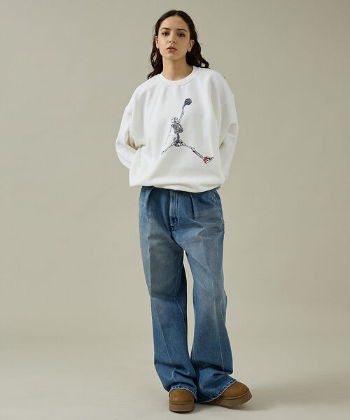 ABAHOUSE / アバハウス スウェット | 【THRIFTY LOOK 】JUMP SKULL CREW SWEAT/ユーズ | 詳細3