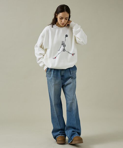 ABAHOUSE / アバハウス スウェット | 【THRIFTY LOOK 】JUMP SKULL CREW SWEAT/ユーズ | 詳細4