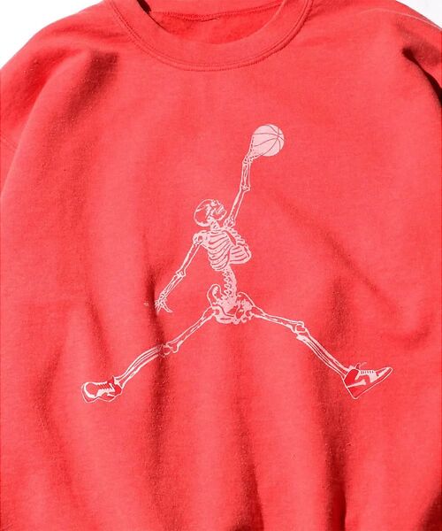 ABAHOUSE / アバハウス スウェット | 【THRIFTY LOOK 】JUMP SKULL CREW SWEAT/ユーズ | 詳細8