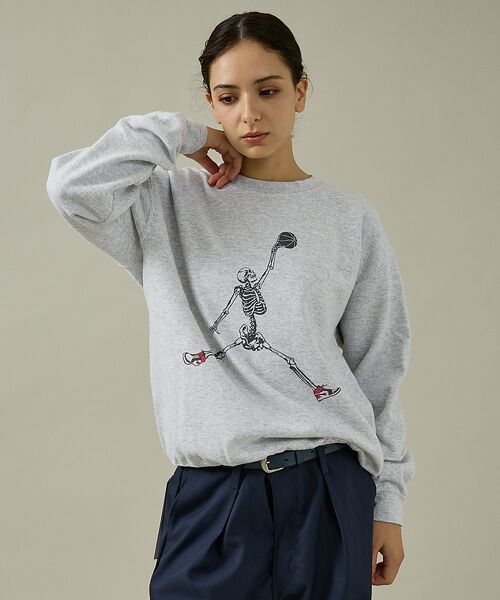 ABAHOUSE / アバハウス スウェット | 【THRIFTY LOOK 】JUMP SKULL CREW SWEAT/ユーズ | 詳細17