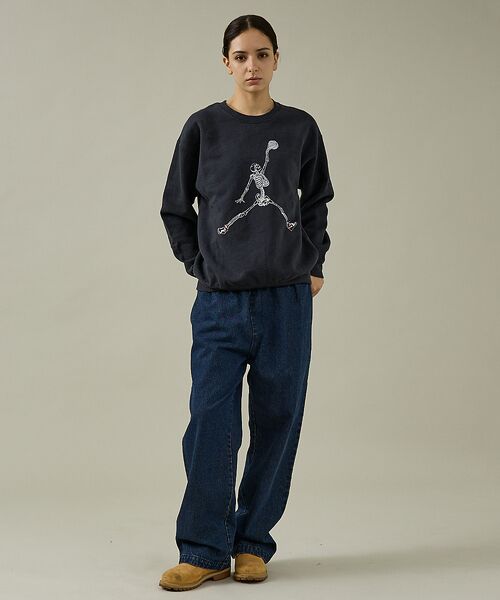 ABAHOUSE / アバハウス スウェット | 【THRIFTY LOOK 】JUMP SKULL CREW SWEAT/ユーズ | 詳細26