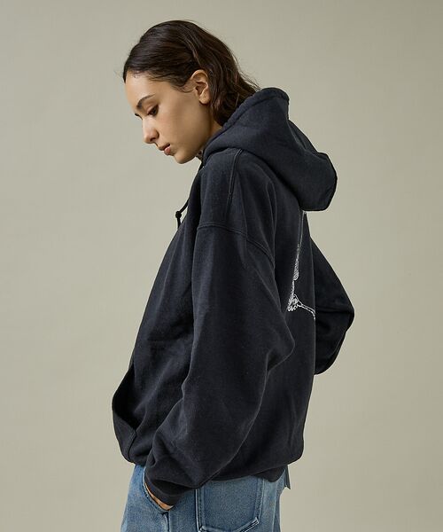 ABAHOUSE / アバハウス パーカー | 【THRIFTY LOOK 】JUMP SKULL PULL HOODIE/パー(ブラック)