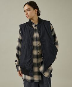 ABAHOUSE / アバハウス ベスト | 【MADE IN STANDARD】 BLACK MA-1 VEST REVER