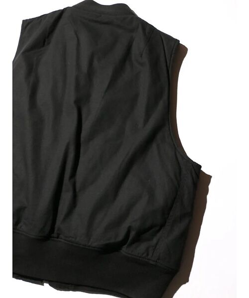 ABAHOUSE / アバハウス ベスト | 【MADE IN STANDARD】 BLACK MA-1 VEST REVER | 詳細3