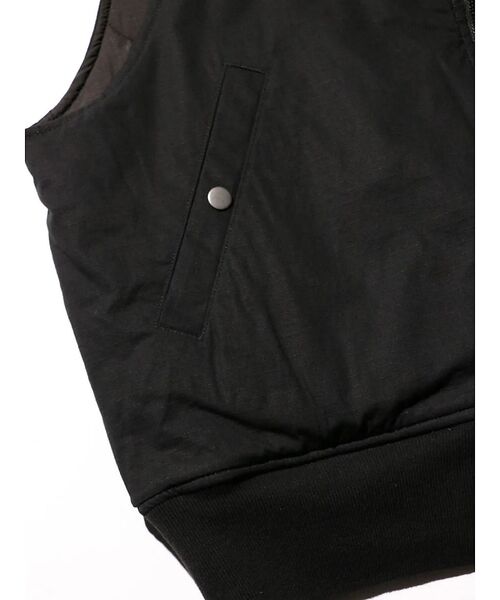 ABAHOUSE / アバハウス ベスト | 【MADE IN STANDARD】 BLACK MA-1 VEST REVER | 詳細4