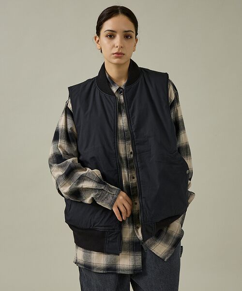 ABAHOUSE / アバハウス ベスト | 【MADE IN STANDARD】 BLACK MA-1 VEST REVER | 詳細5