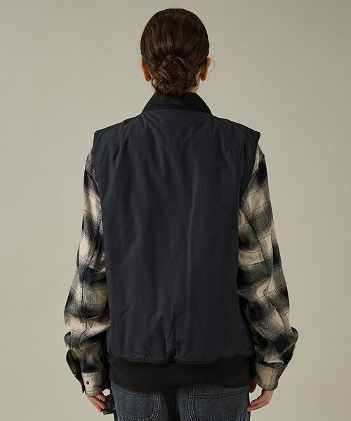 ABAHOUSE / アバハウス ベスト | 【MADE IN STANDARD】 BLACK MA-1 VEST REVER | 詳細7
