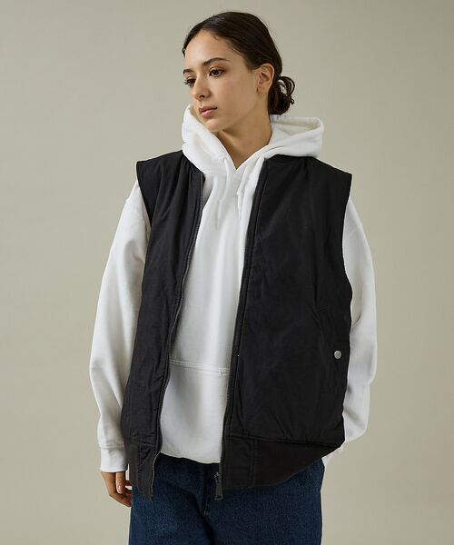 ABAHOUSE / アバハウス ベスト | 【MADE IN STANDARD】 BLACK MA-1 VEST REVER | 詳細25