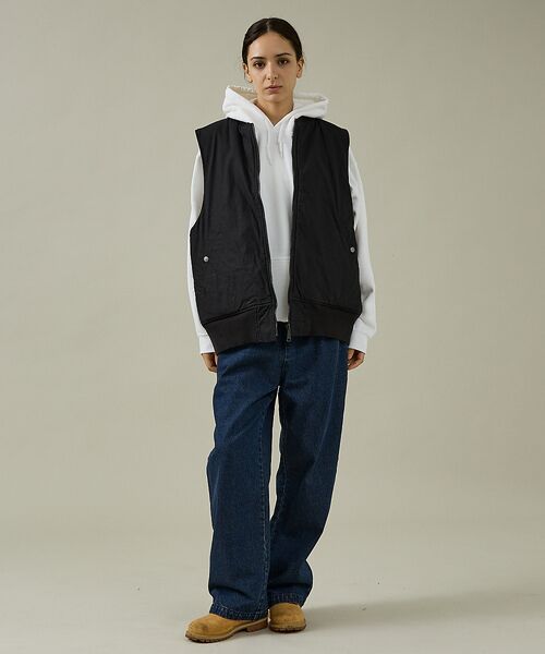 ABAHOUSE / アバハウス ベスト | 【MADE IN STANDARD】 BLACK MA-1 VEST REVER | 詳細27