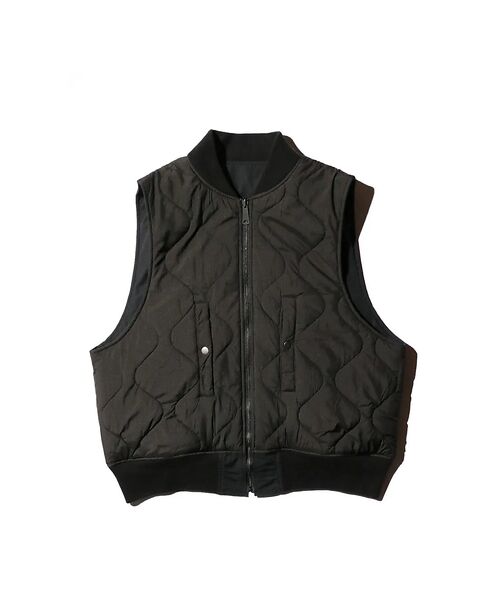 ABAHOUSE / アバハウス ベスト | 【MADE IN STANDARD】 BLACK MA-1 VEST REVER | 詳細17