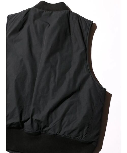 ABAHOUSE / アバハウス ベスト | 【MADE IN STANDARD】 BLACK MA-1 VEST REVER | 詳細18