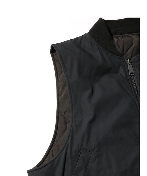 ABAHOUSE / アバハウス ベスト | 【MADE IN STANDARD】 BLACK MA-1 VEST REVER | 詳細20