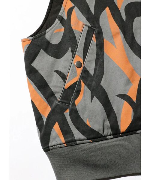 ABAHOUSE / アバハウス ベスト | 【MADE IN STANDARD】PRINTED MA-1 VEST REVE | 詳細4