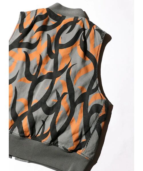 ABAHOUSE / アバハウス ベスト | 【MADE IN STANDARD】PRINTED MA-1 VEST REVE | 詳細5