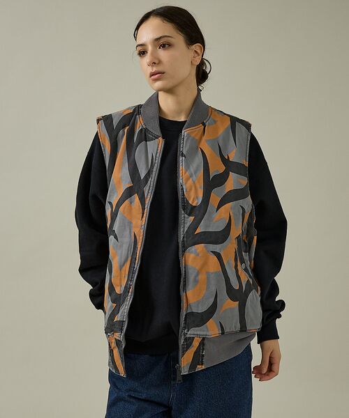 ABAHOUSE / アバハウス ベスト | 【MADE IN STANDARD】PRINTED MA-1 VEST REVE | 詳細9