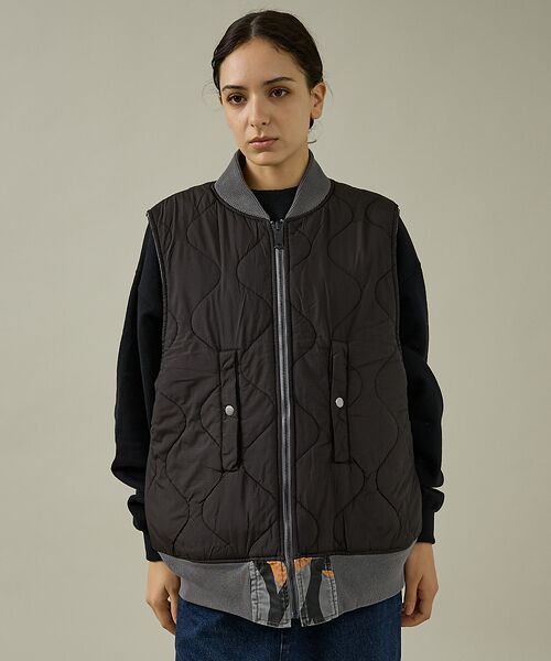 ABAHOUSE / アバハウス ベスト | 【MADE IN STANDARD】PRINTED MA-1 VEST REVE | 詳細22