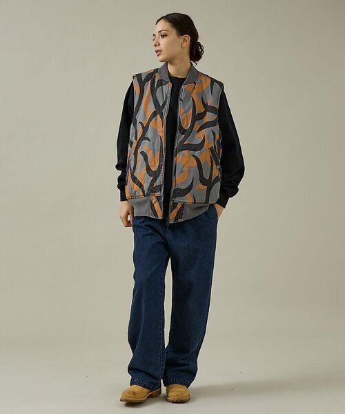 ABAHOUSE / アバハウス ベスト | 【MADE IN STANDARD】PRINTED MA-1 VEST REVE | 詳細12