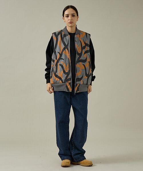 ABAHOUSE / アバハウス ベスト | 【MADE IN STANDARD】PRINTED MA-1 VEST REVE | 詳細13