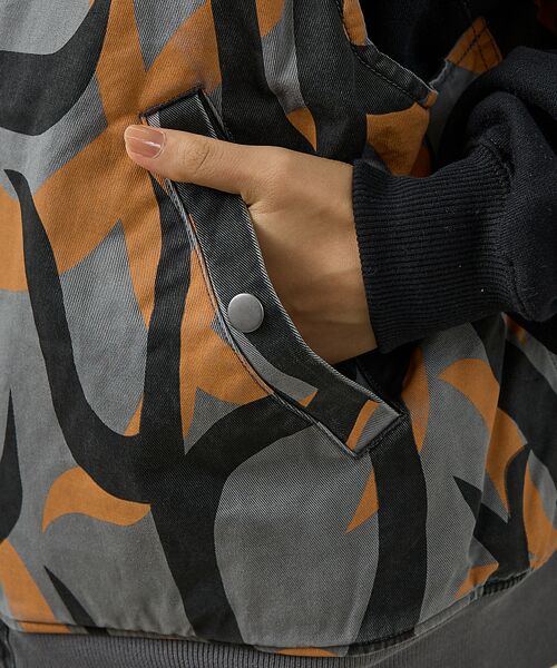 ABAHOUSE / アバハウス ベスト | 【MADE IN STANDARD】PRINTED MA-1 VEST REVE | 詳細15