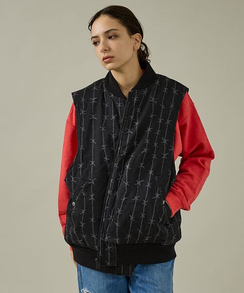ABAHOUSE / アバハウス ベスト | 【MADE IN STANDARD】PRINTED MA-1 VEST REVE | 詳細17