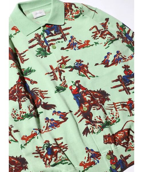 ABAHOUSE / アバハウス カーディガン・ボレロ | 【TOWNCRAFT 】PRINTED POLO CARDIGAN/ポロカーディ | 詳細17