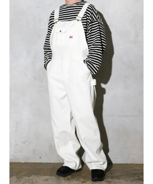 ABAHOUSE/アバハウス 【PENNEY'S 】 10oz DENIM 50S OVERALL/オーガニッ ホワイト L ABAHOUSE/アバハウス 【PENNEY'S 】 10oz DENIM 50S OVERALL/オーガニッ ホワイト L
