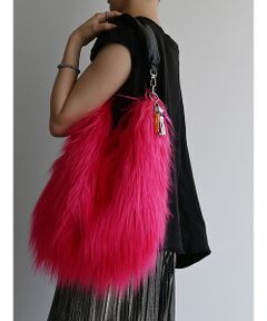 ABAHOUSE / アバハウス ショルダーバッグ | 【cheek/チーク】monster one shoulder/ファーバッグ/シ