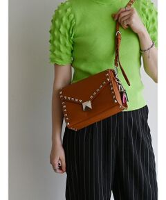 ABAHOUSE / アバハウス ショルダーバッグ | 【cheek/チーク】studs shoulder/ショルダーバッグ/クラッチバ