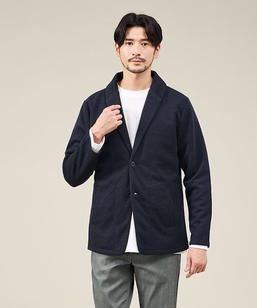 ABAHOUSE / アバハウス ブルゾン | ブークレ ボンディング ショールブルゾン / ストレッチ / 保温性 | 詳細6