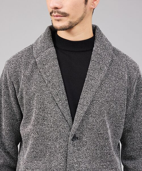 ABAHOUSE / アバハウス ブルゾン | ブークレ ボンディング ショールブルゾン / ストレッチ / 保温性 | 詳細14