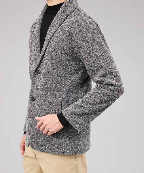 ABAHOUSE / アバハウス ブルゾン | ブークレ ボンディング ショールブルゾン / ストレッチ / 保温性 | 詳細15