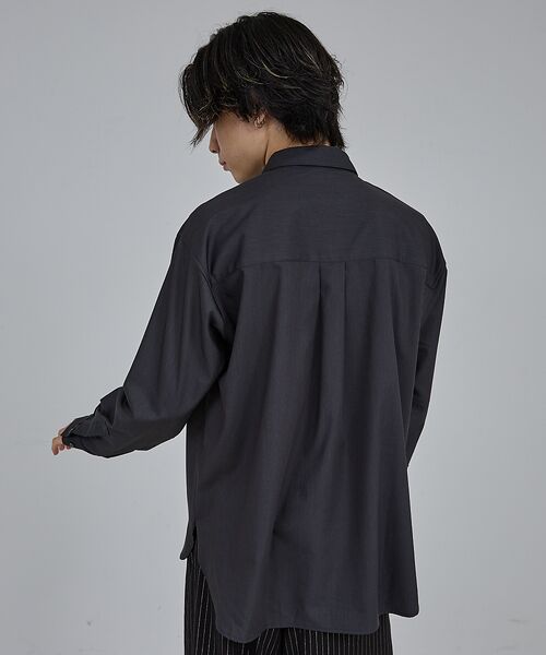 ABAHOUSE/アバハウス 【AH ABAHOUSE】ルーズフィット ロングスリーブシャツ チャコールグレー 48 ABAHOUSE/アバハウス 【AH ABAHOUSE】ルーズフィット ロングスリーブシャツ チャコールグレー 48