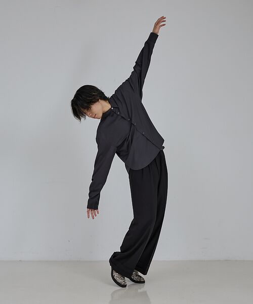 ABAHOUSE / アバハウス シャツ・ブラウス | 【AH ABAHOUSE】 ロングスリーブ クロップドシャツ | 詳細15