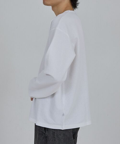 ABAHOUSE / アバハウス Tシャツ | 【AH ABAHOUSE】モダン カノコ クルーネック ロングスリーブTシャツ | 詳細3