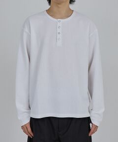 ABAHOUSE / アバハウス Tシャツ | 【AH ABAHOUSE】モダン カノコ スナップ ヘンリーネック ロングスリー