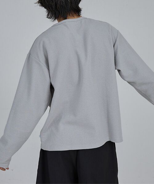 ABAHOUSE / アバハウス Tシャツ | 【AH ABAHOUSE】モダン カノコ スナップ ヘンリーネック ロングスリー | 詳細10