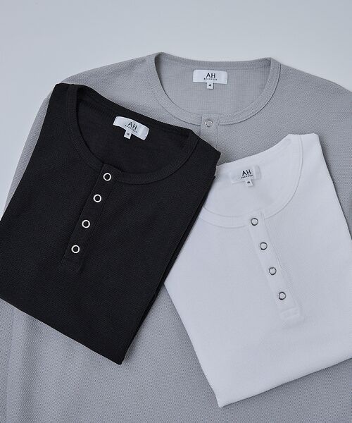 ABAHOUSE / アバハウス Tシャツ | 【AH ABAHOUSE】モダン カノコ スナップ ヘンリーネック ロングスリー | 詳細18