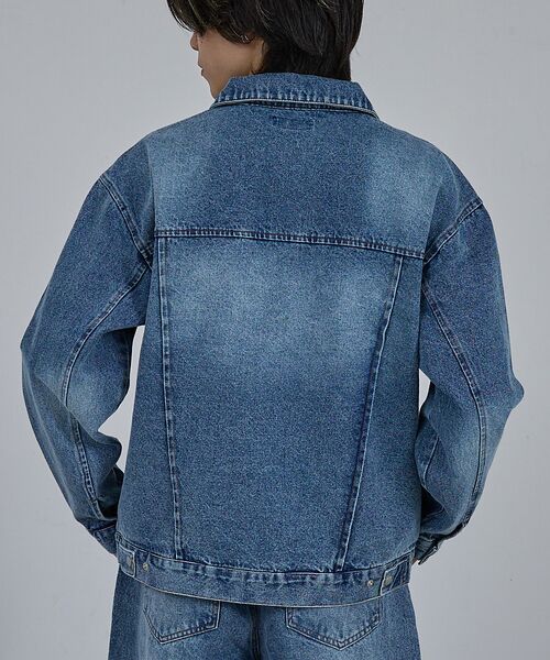 ABAHOUSE / アバハウス Gジャン・デニムジャケット | 【AH ABAHOUSE】ヴィンテージライク ブラスト デニムジャケット / セ | 詳細4