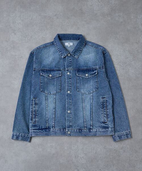 ABAHOUSE / アバハウス Gジャン・デニムジャケット | 【AH ABAHOUSE】ヴィンテージライク ブラスト デニムジャケット / セ | 詳細7